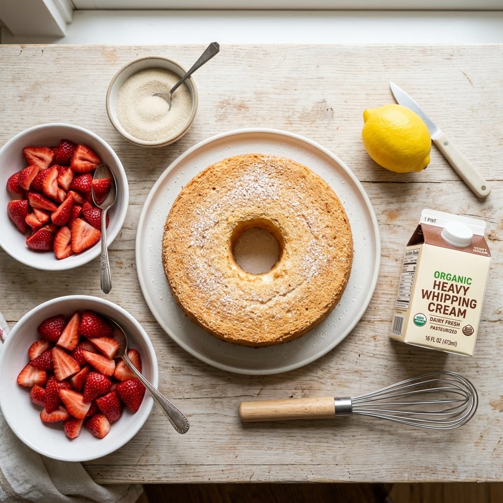 Strawberry Angel Cake