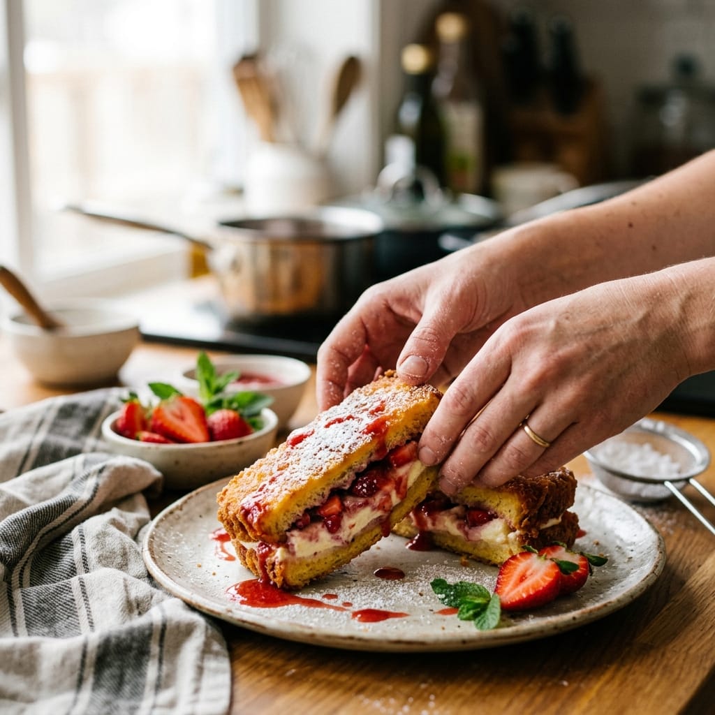 Irresistible Fried Strawberry Cheesecake Sandwiches Recipe for a Sweet Treat Delight