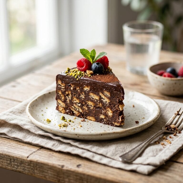 No-Bake Chocolate Biscuit Cake