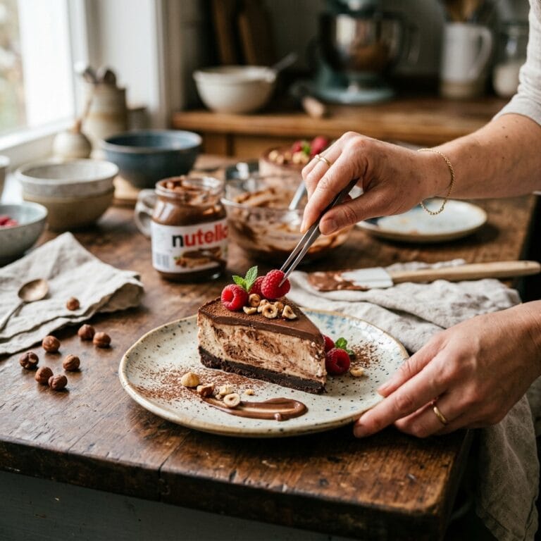 No-Bake Nutella Cheesecake