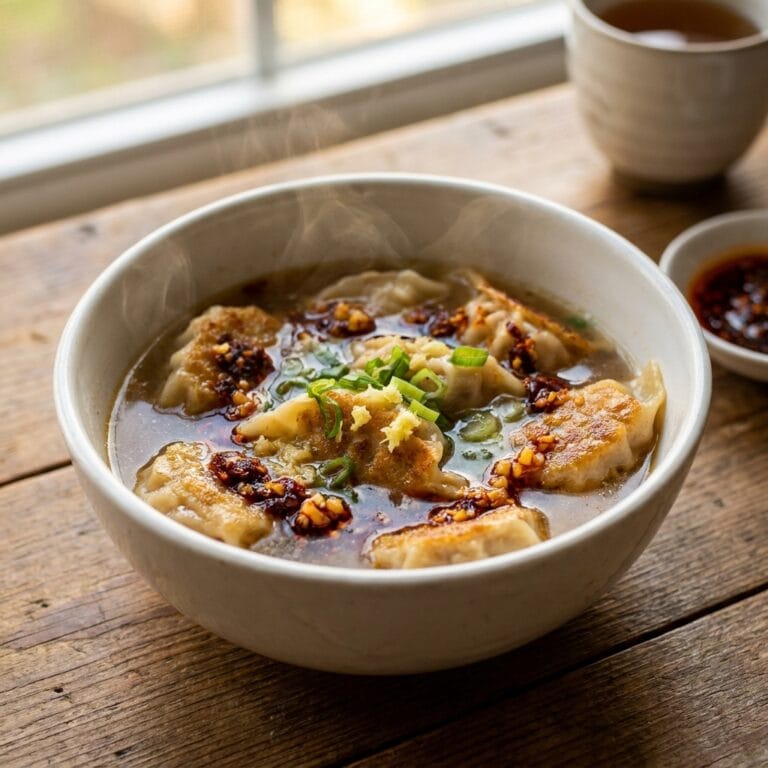 Spicy Chili Crisp Dumpling Soup