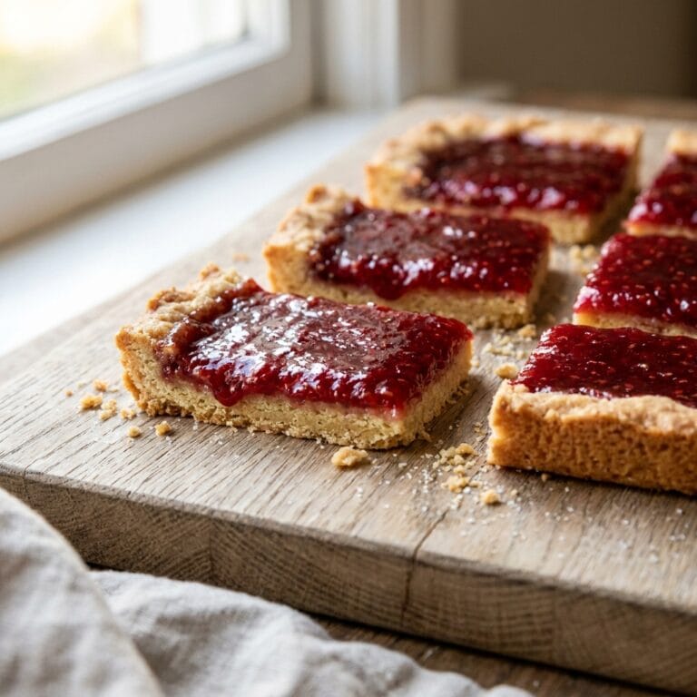 5 Ingredient Raspberry Shortbread Bars