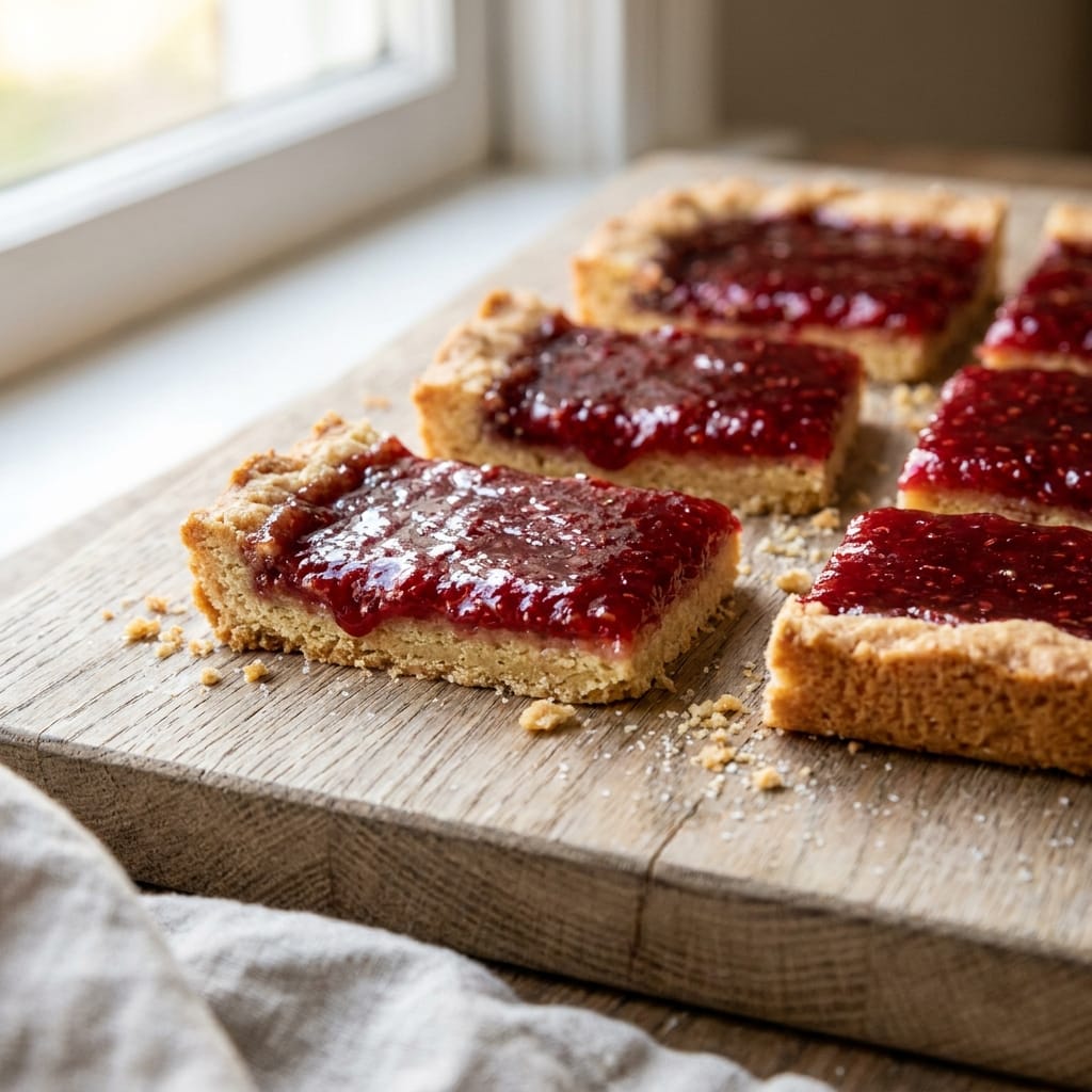 5 Ingredient Raspberry Shortbread Bars