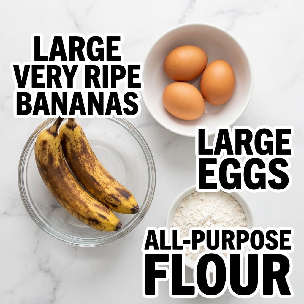 Fluffy 3-Ingredient Banana Pancakes
