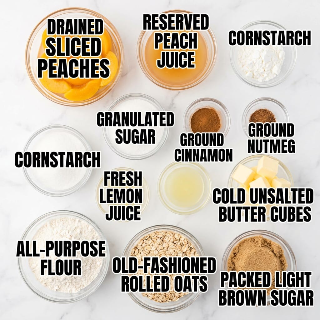 Peach Crisp with Canned Peaches