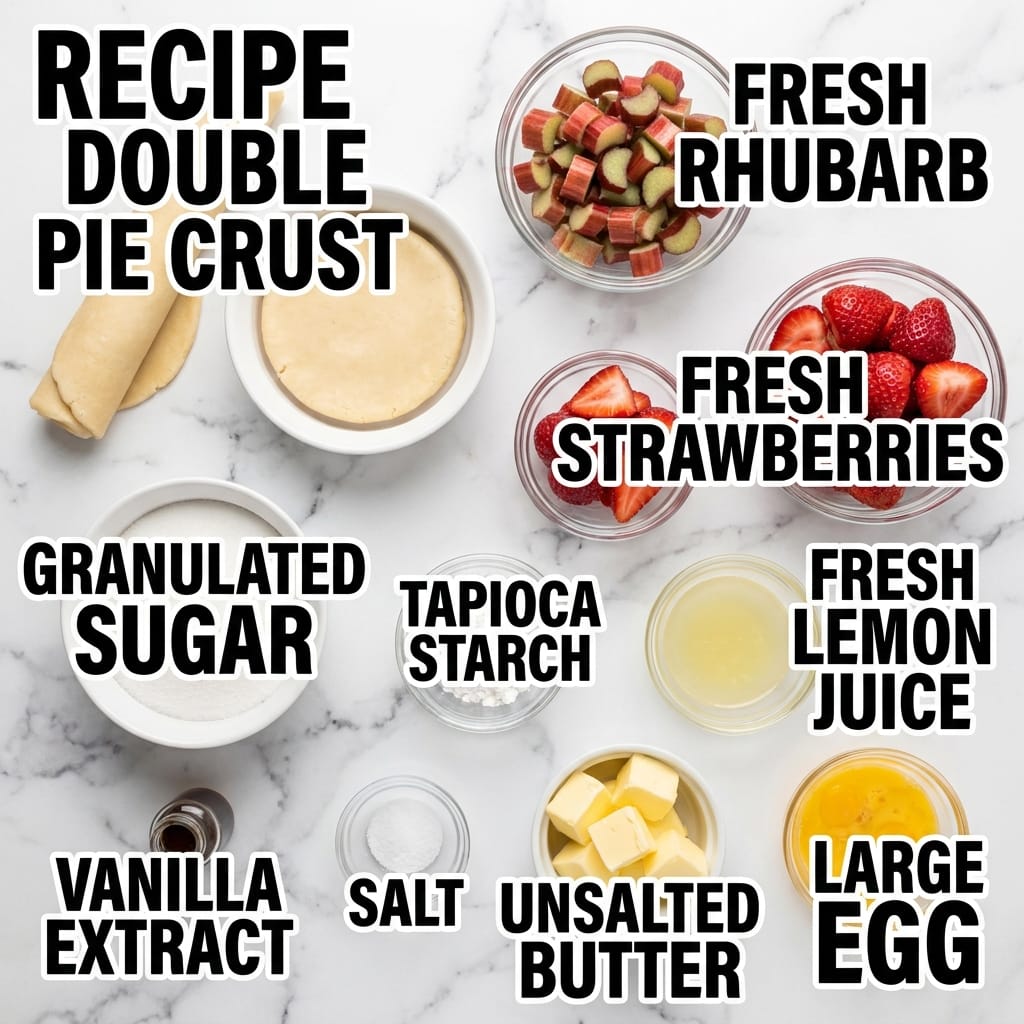 Simple Strawberry Rhubarb Pie for Family Treats