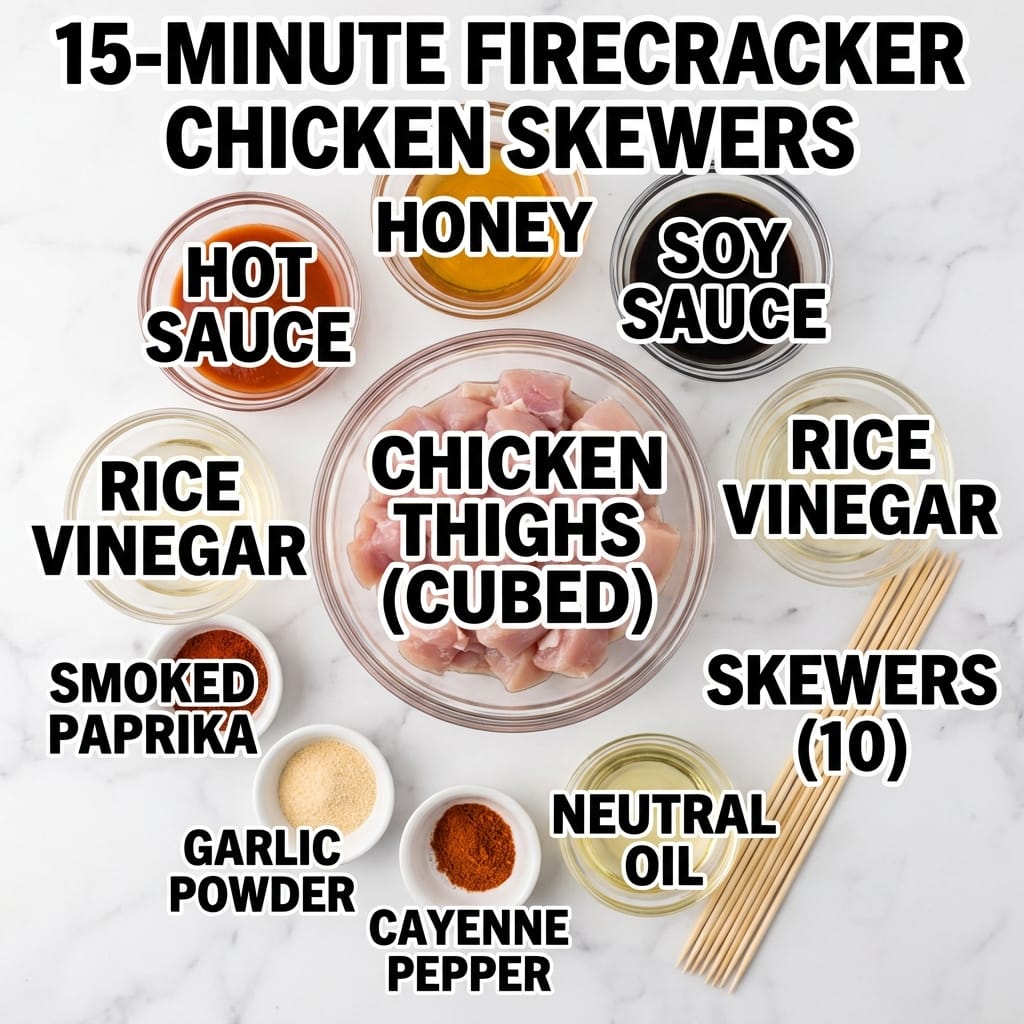 15-Minute Firecracker Chicken Skewers