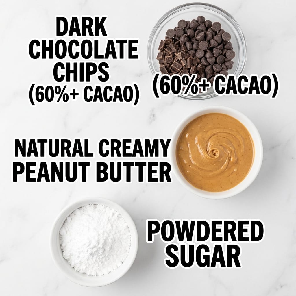 3-Ingredient Chocolate Peanut Butter Cups