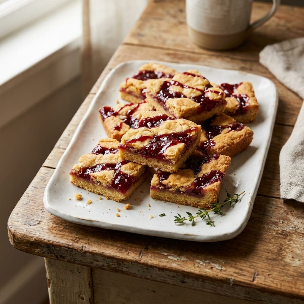 5 Ingredient Raspberry Shortbread Bars