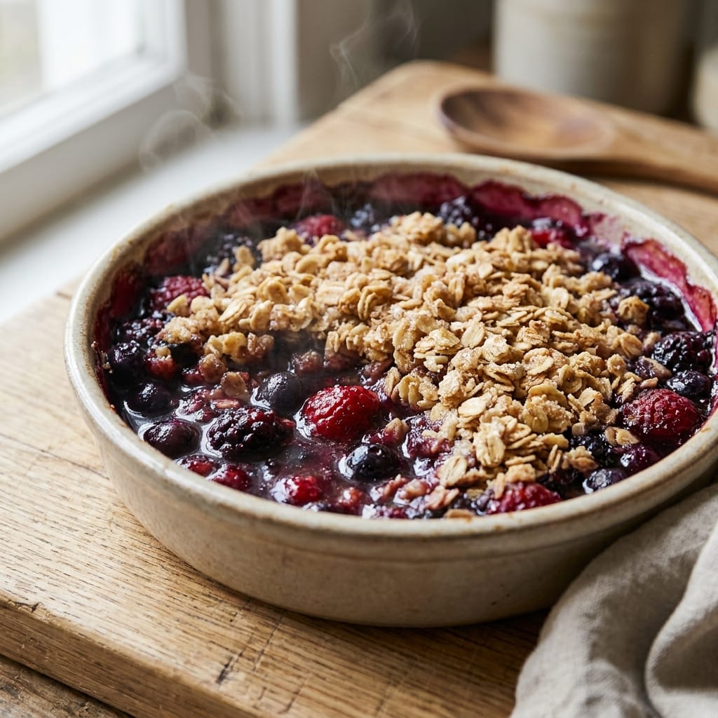 5-Minute Microwave Berry Crisp