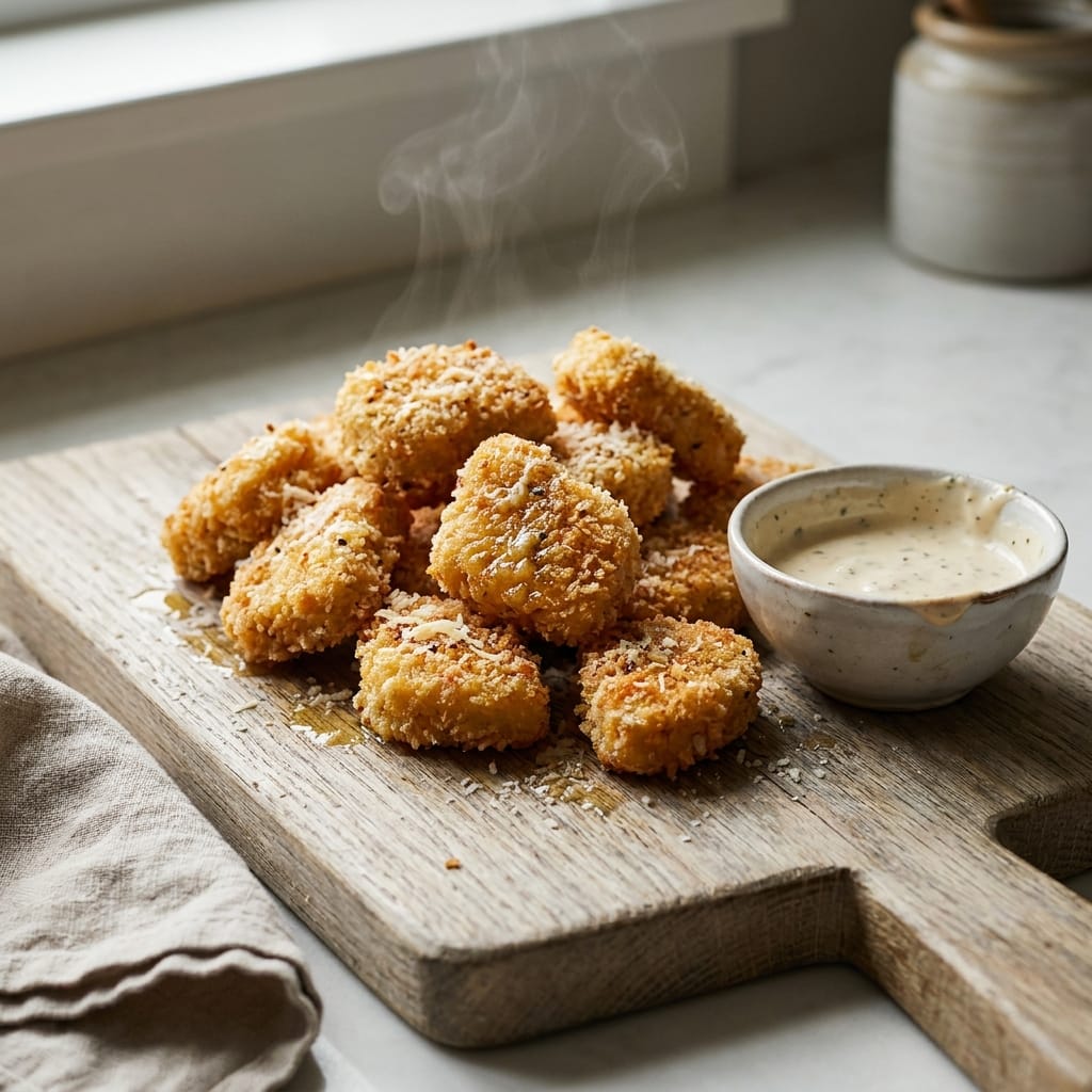 Air Fryer Garlic Parmesan Chicken Nuggets