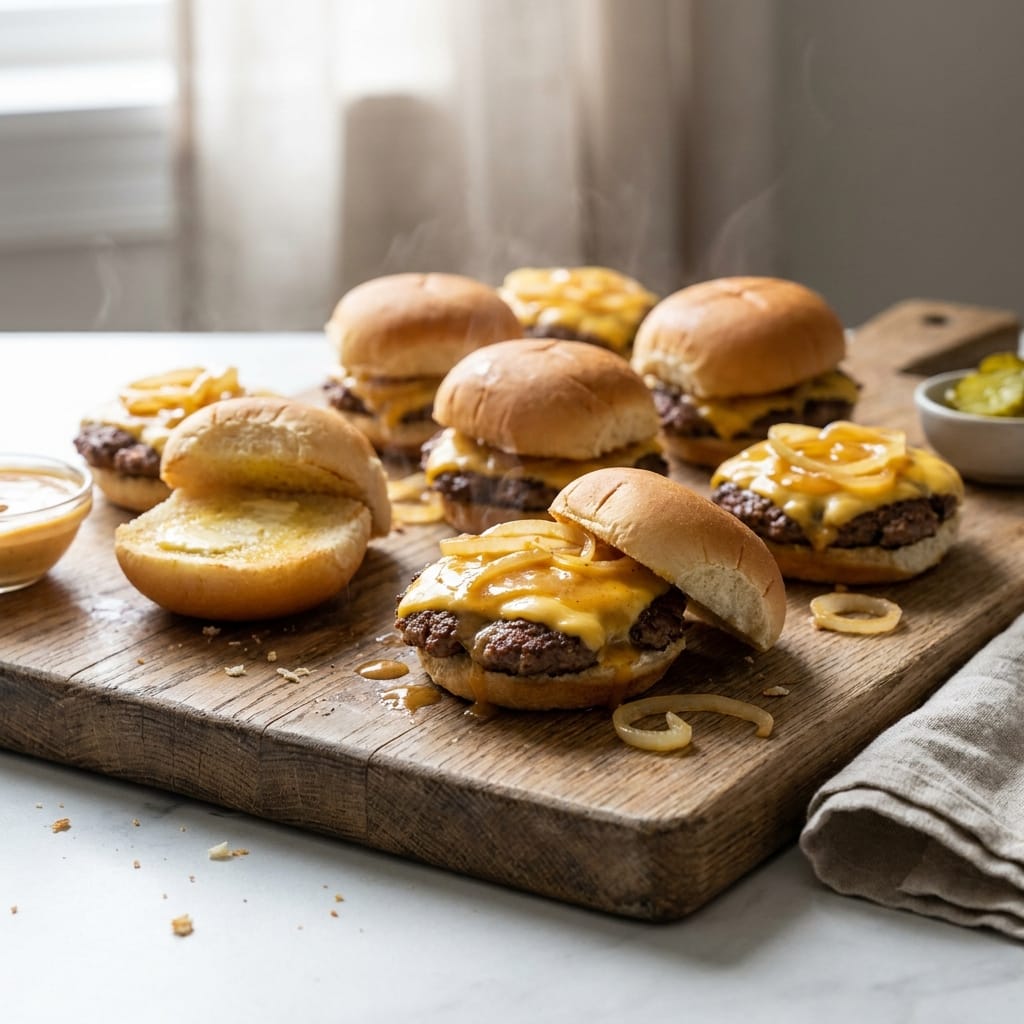 All-American Smash Burger Sliders Board
