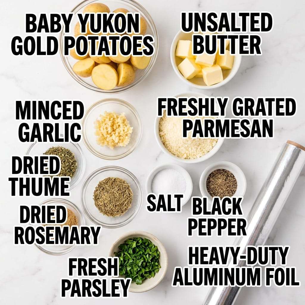 Campfire Garlic Parmesan Potato Foil Packets