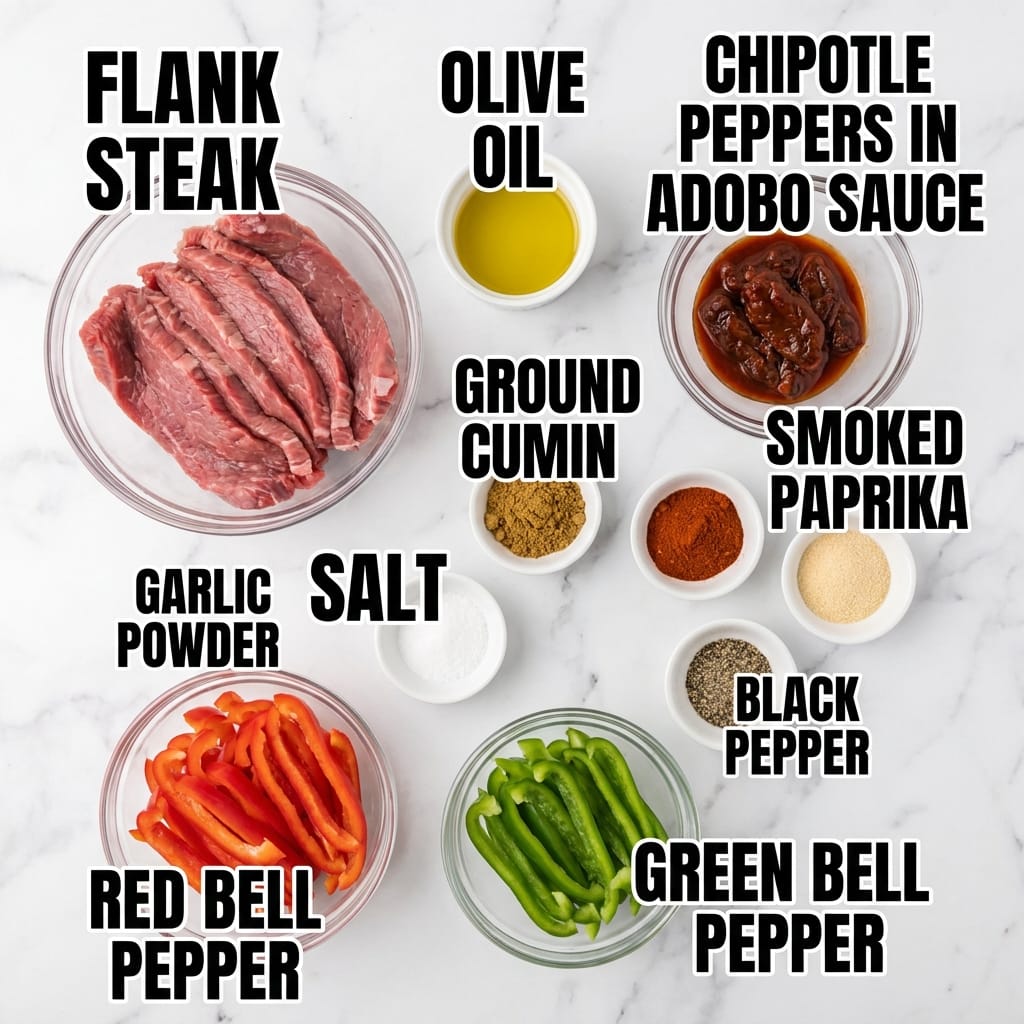 Chipotle Steak Fajita Sheet Pan with Lime Crema