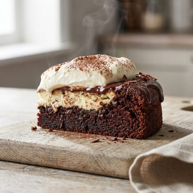 Chocolate Italian Love Cake with Whipped Mascarpone Topping