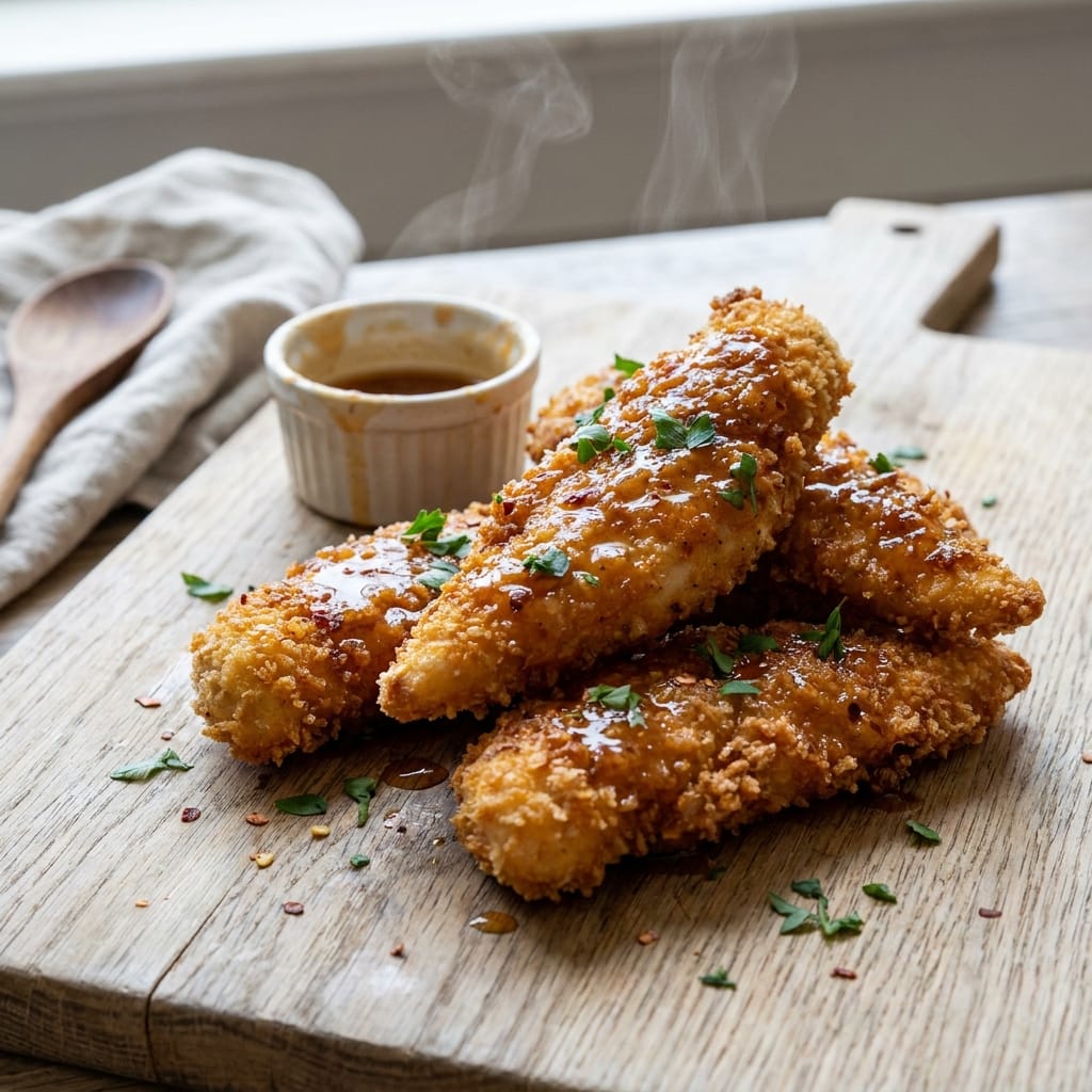 Crispy Hot Honey Ranch Chicken Tenders