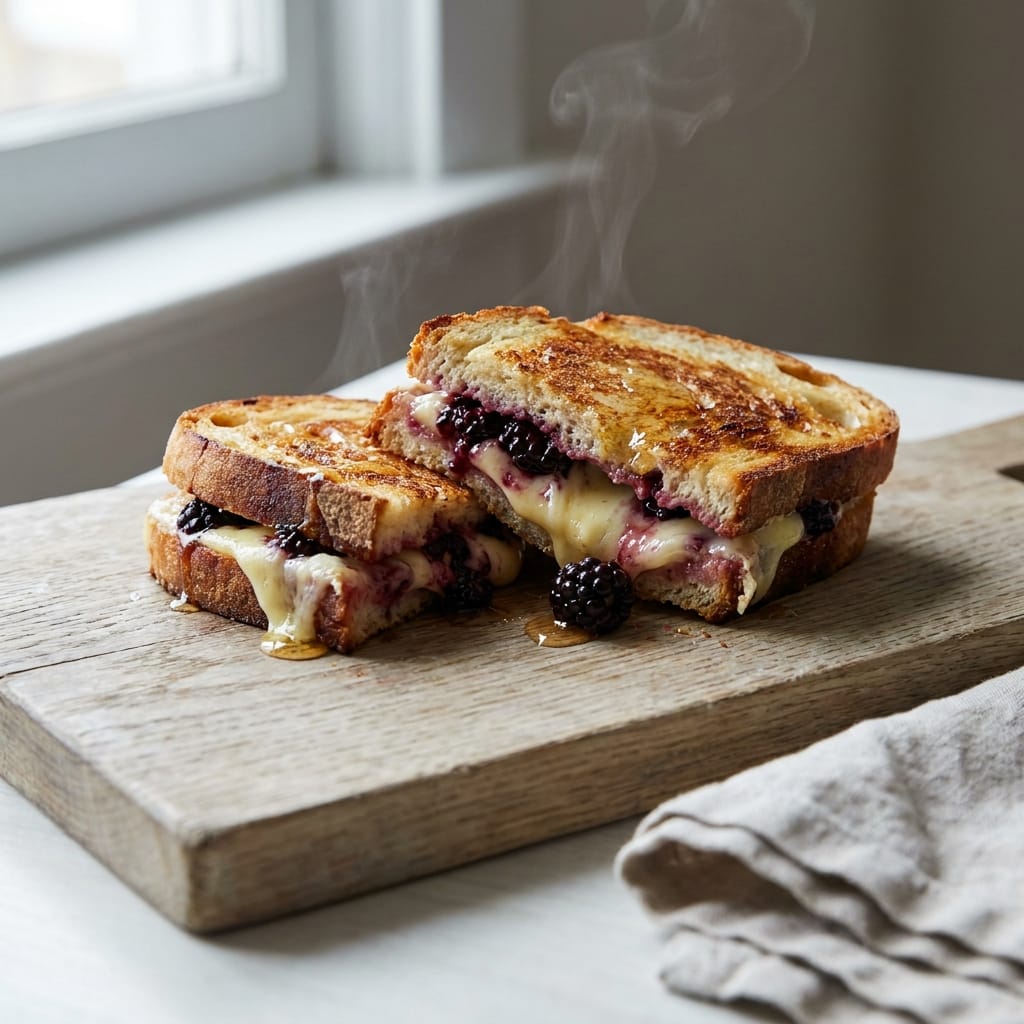 Easy Brie Blackberry Grilled Cheese - Perfect Lunch Ideas