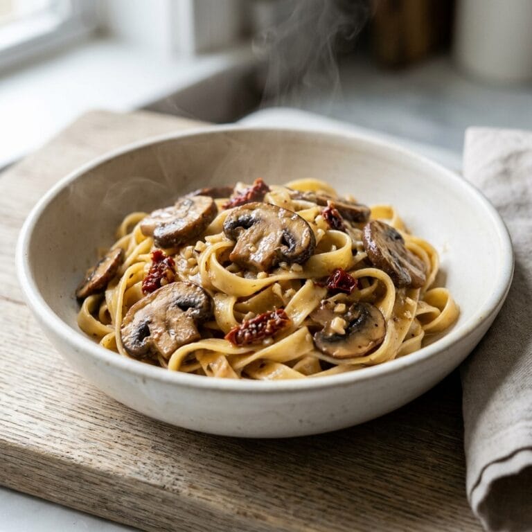 Easy Creamy Tuscan Mushroom Pasta: Indulge in Every Decadent Bite!