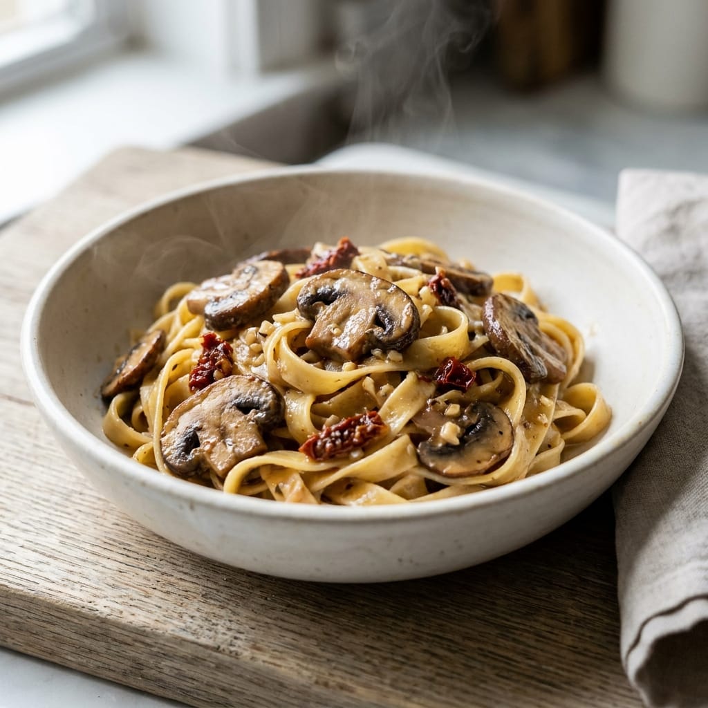 Easy Creamy Tuscan Mushroom Pasta: Indulge in Every Decadent Bite!