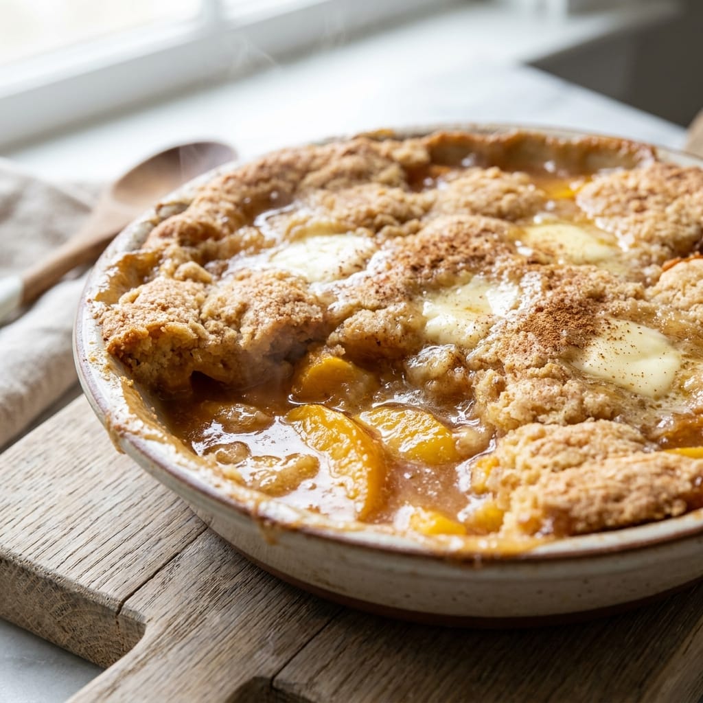 Easy Peach Dump Cake Recipe with Only 4 Simple Ingredients