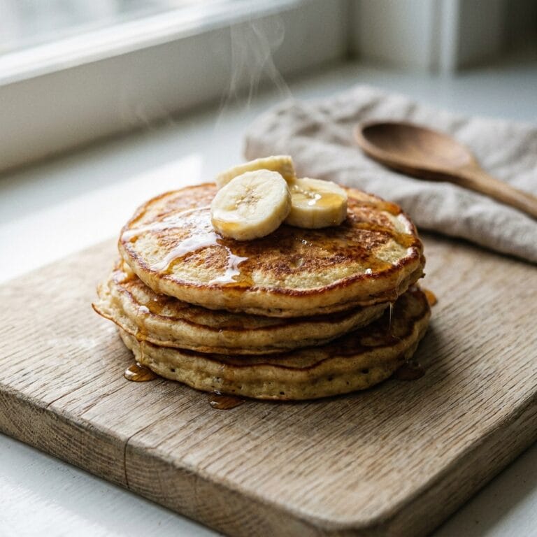 Fluffy 3-Ingredient Banana Pancakes