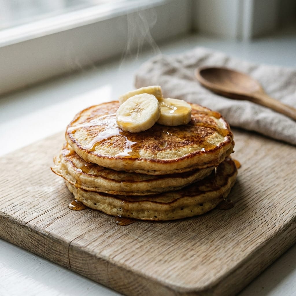 Fluffy 3-Ingredient Banana Pancakes