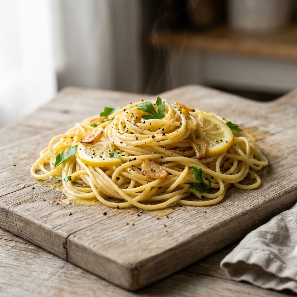 Garlic Butter Lemon Pepper Pasta
