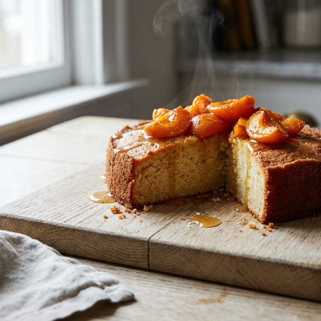 Honey-Roasted Apricot Yogurt Cake