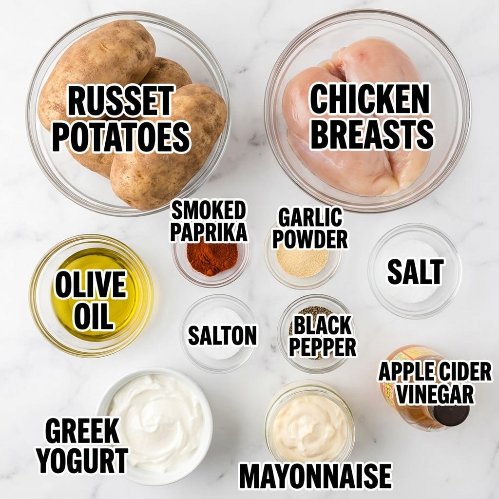 Loaded Baked Potato Chicken Salad Bowl
