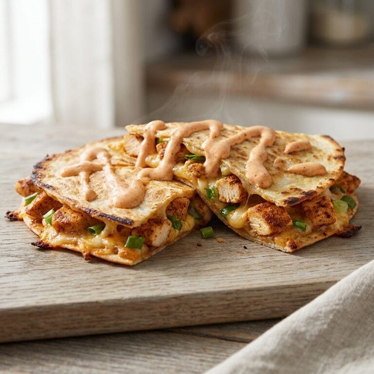 Loaded Chicken Quesadilla Melt with Chipotle Sour Cream
