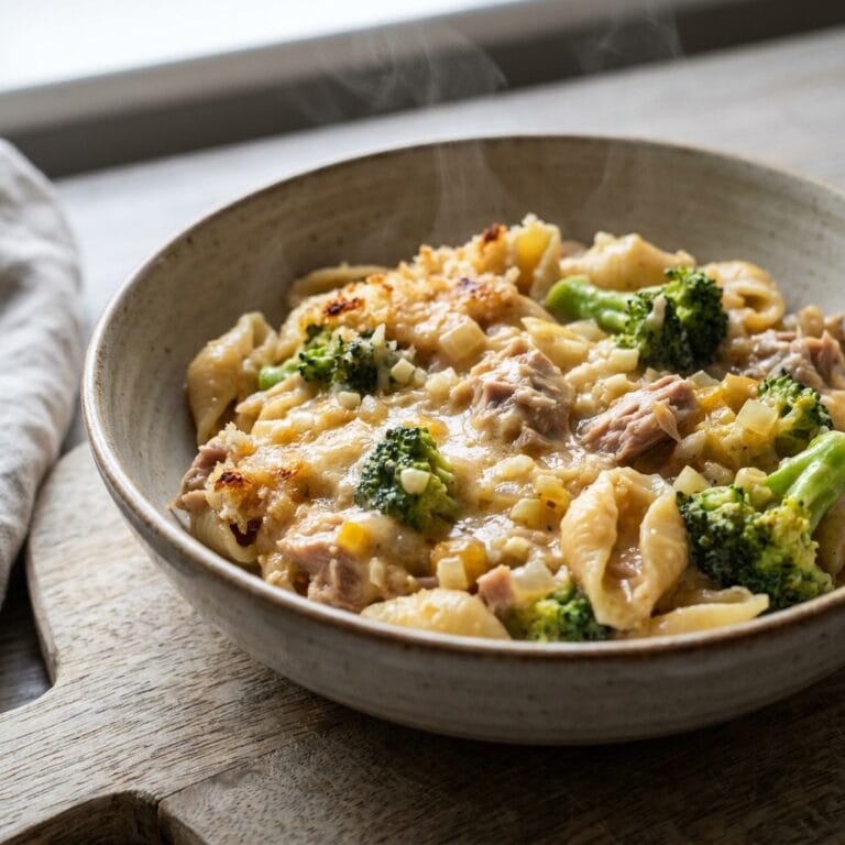 One Pot Cheesy Tuna and Broccoli Pasta