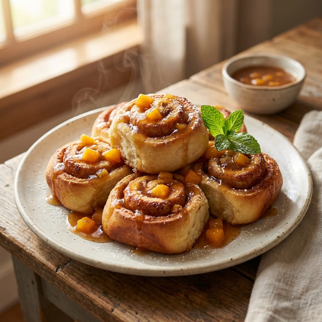 Peach Pie Cinnamon Rolls: A Sweet Fusion of Summer Peaches & Warm Cinnamon