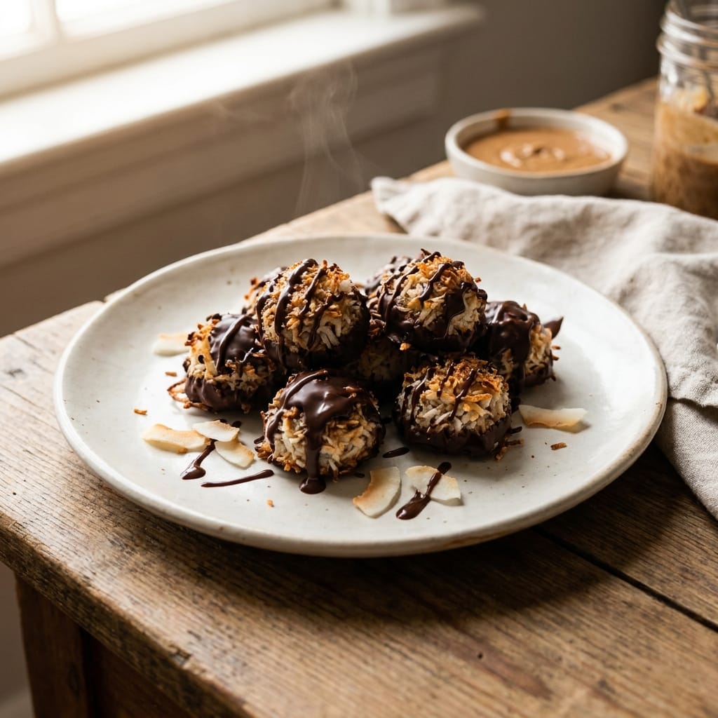 Quick No-Bake Chocolate Coconut Clusters