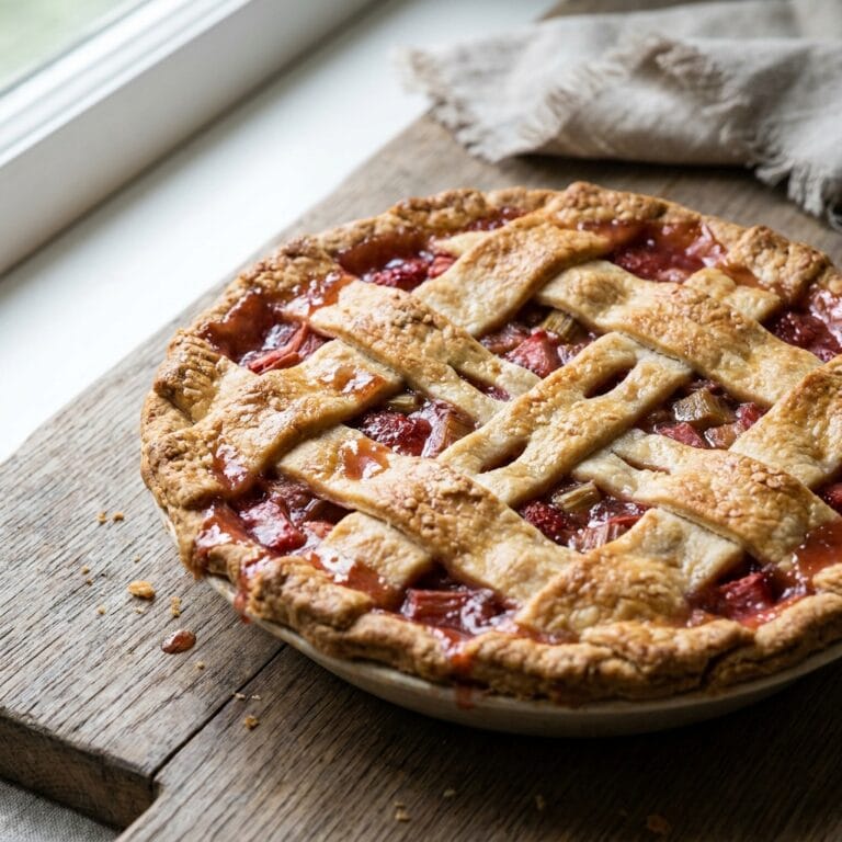 Simple Strawberry Rhubarb Pie for Family Treats