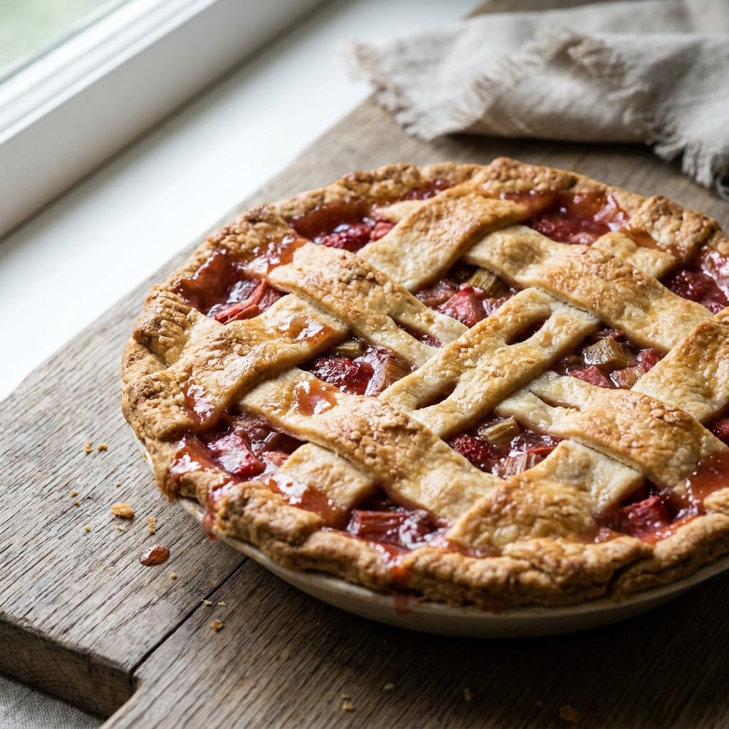 Simple Strawberry Rhubarb Pie for Family Treats