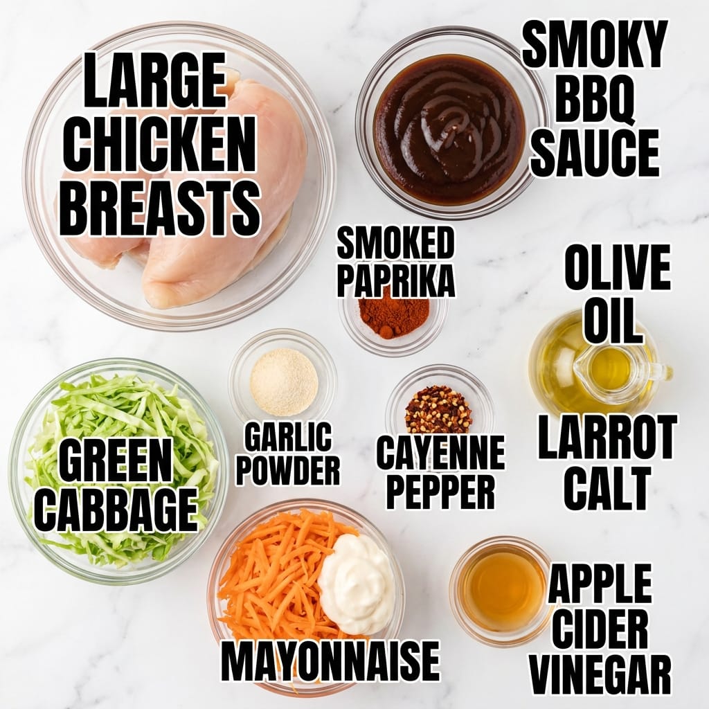 Smoky BBQ Chicken & Crunchy Coleslaw Wraps: A Flavorful Twist!