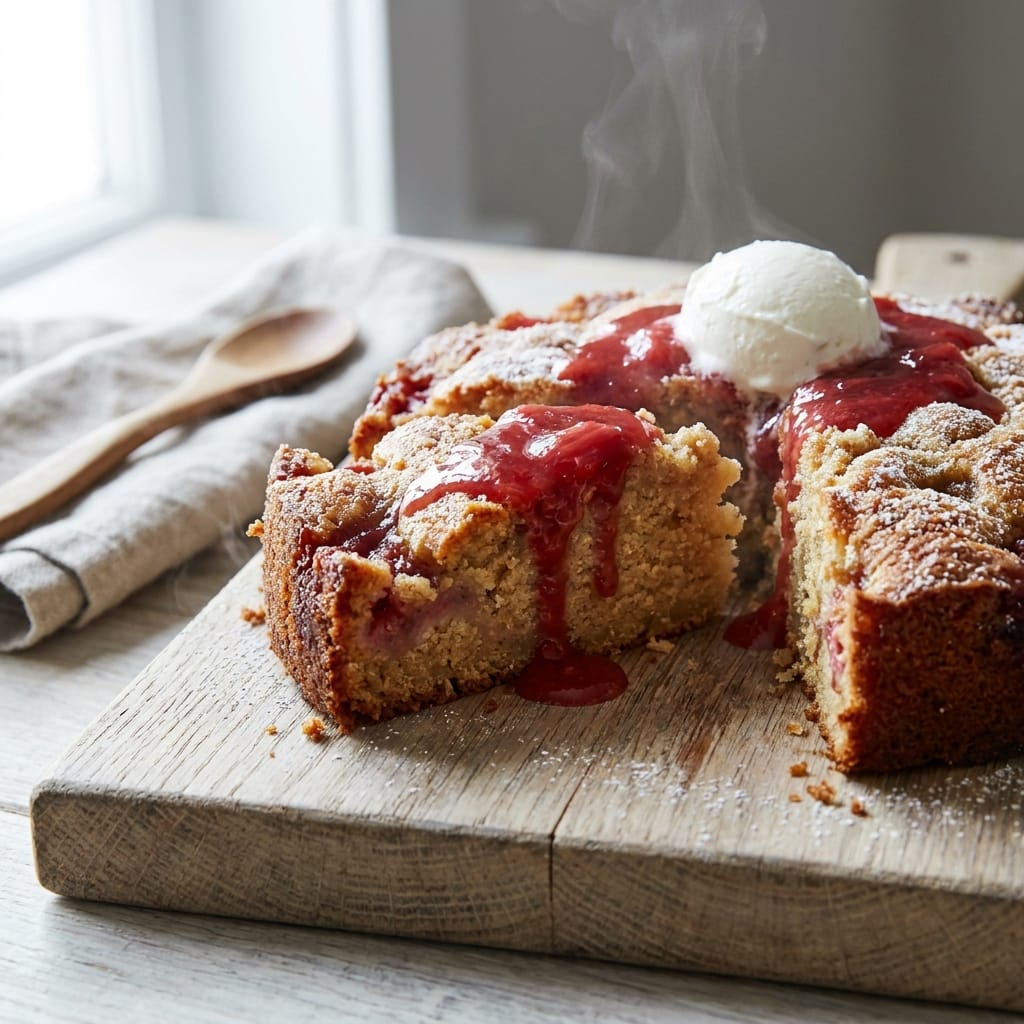 Sour Cream Rhubarb Coffee Cake