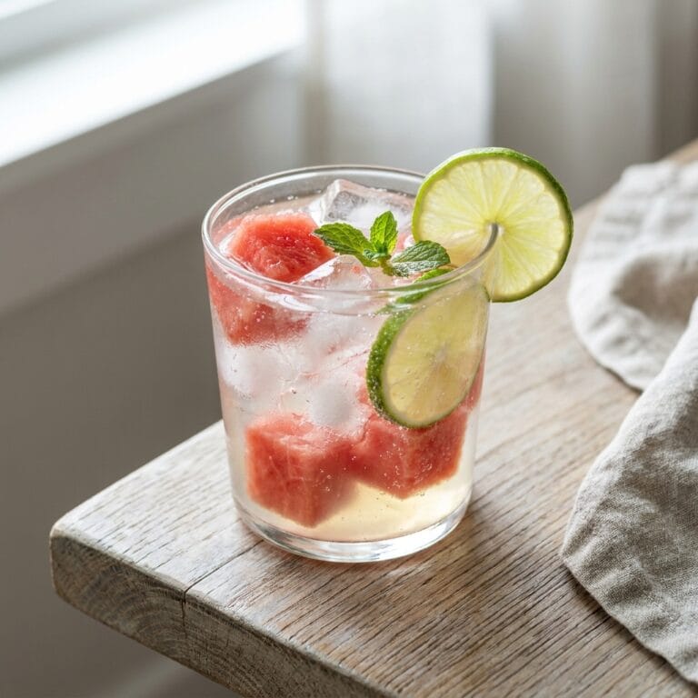 Sparkling Watermelon Lime Refresher for Hot Summer Days