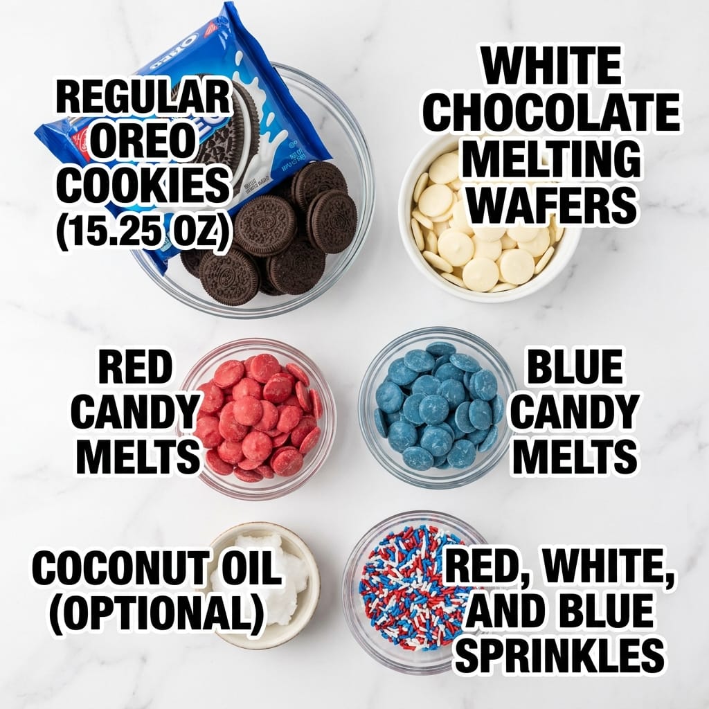 4th of July Oreos Dipped in White Chocolate – Easy Party Treat