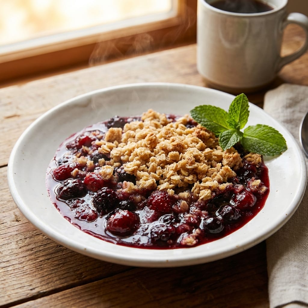 5-Minute Microwave Berry Crisp