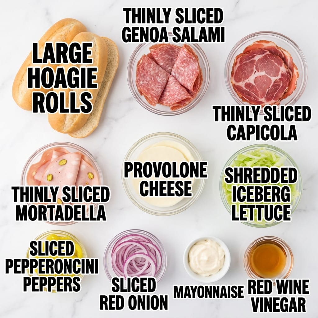 Baked Italian Grinder Sandwiches