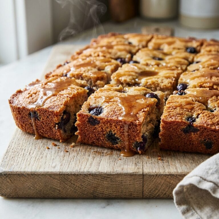 Brown Butter Blueberry Pancake Sheet Cake