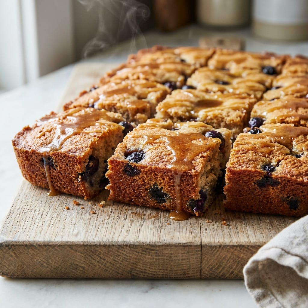 Brown Butter Blueberry Pancake Sheet Cake