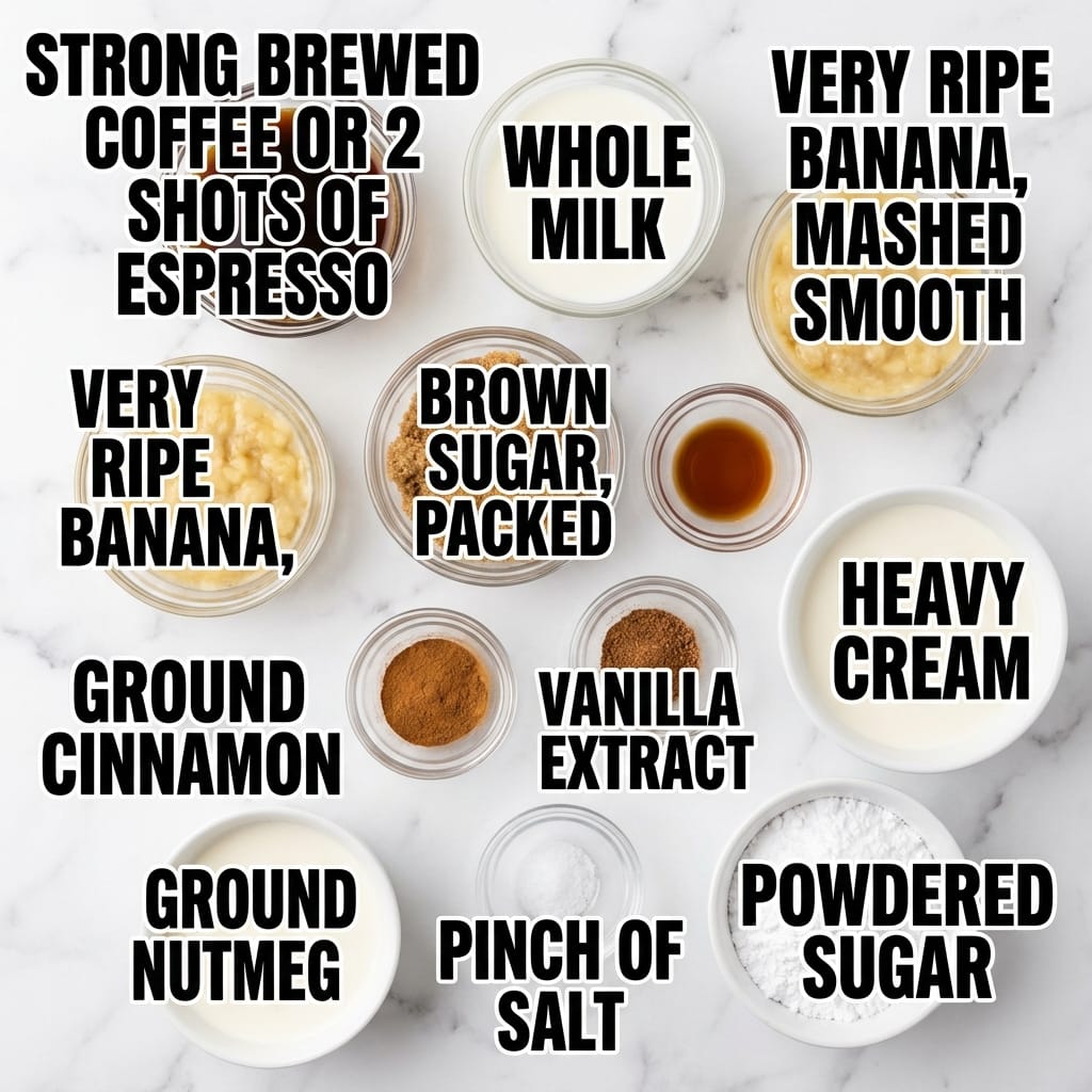 Brûléed Banana Bread Latte with Cinnamon Cold Foam