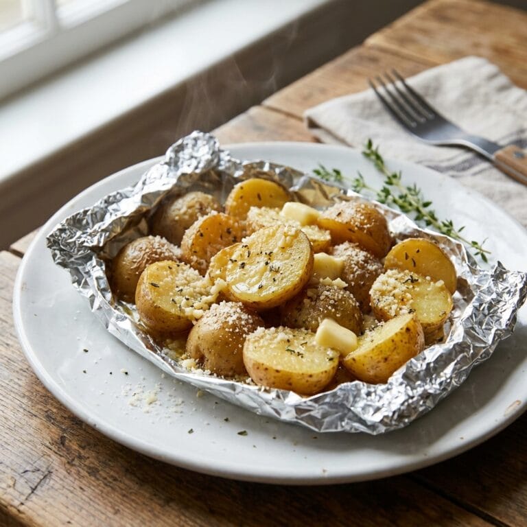 Campfire Garlic Parmesan Potato Foil Packets