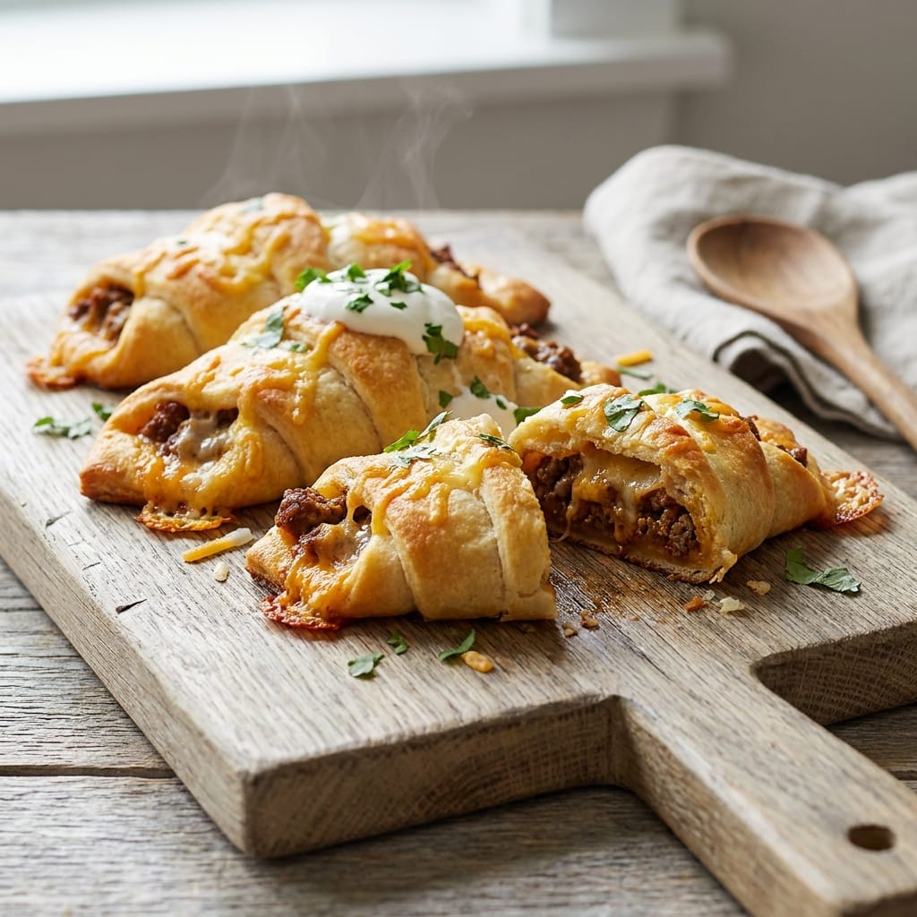 Cheesy Taco Stuffed Crescent Bake Rolls
