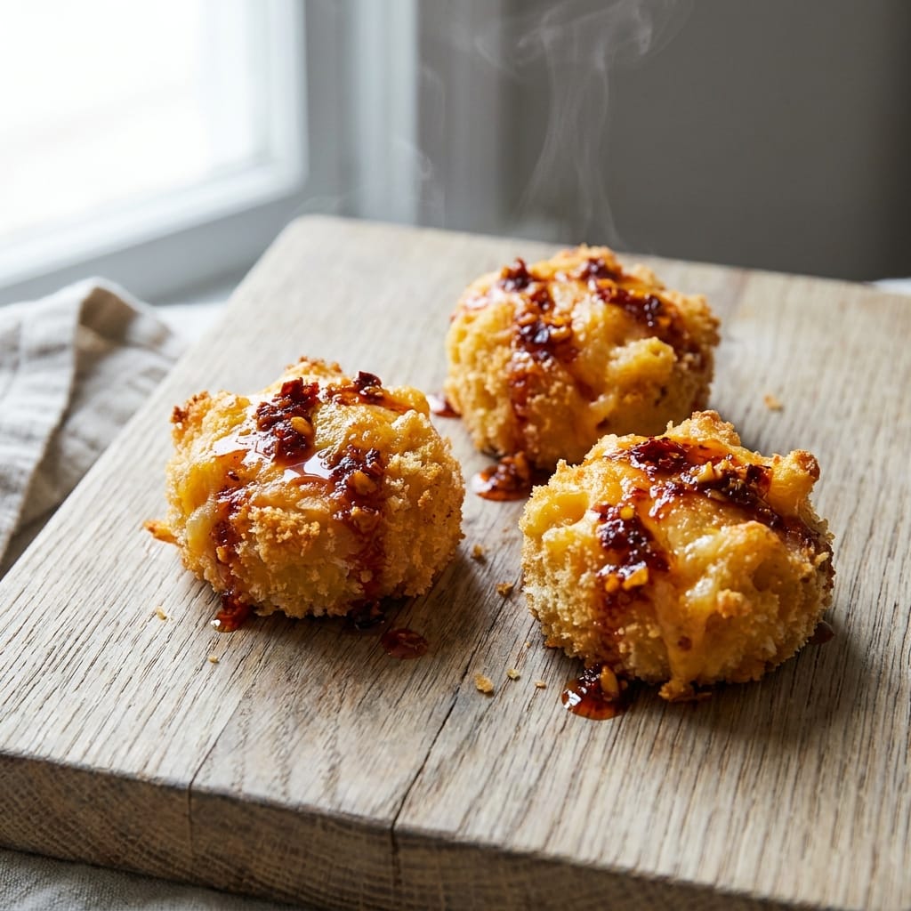 Crispy Chili Crisp Mac and Cheese Bites