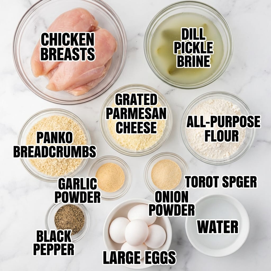 Crispy Dill Pickle Parmesan Chicken