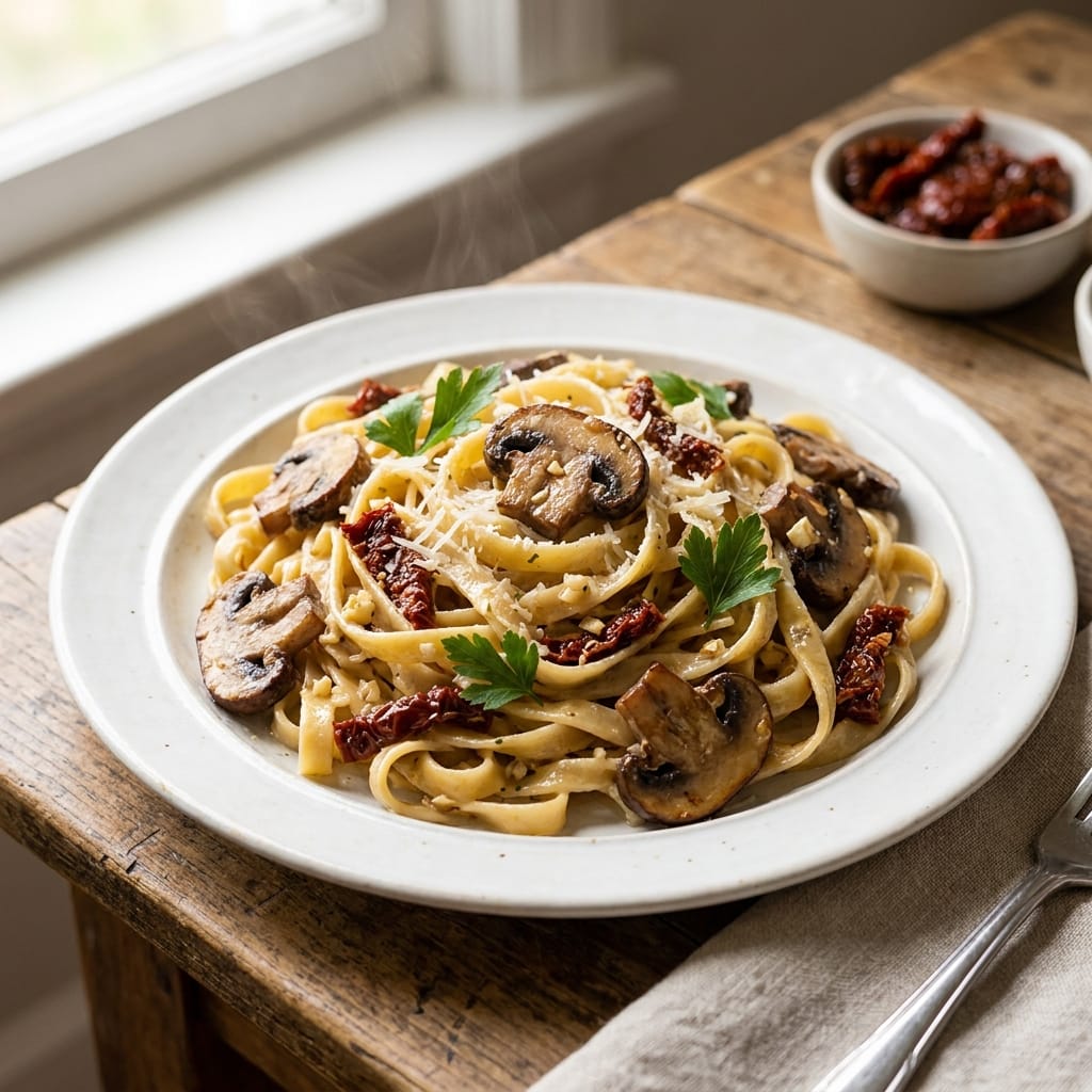 Easy Creamy Tuscan Mushroom Pasta: Indulge in Every Decadent Bite!