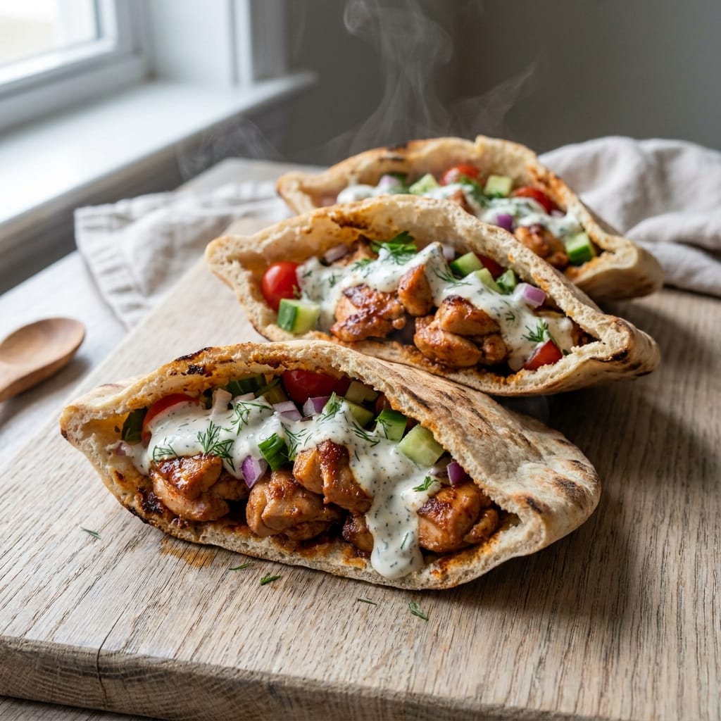 Flavor-Packed Sheet Pan Chicken Pitas with Zesty Herby Ranch Dressing